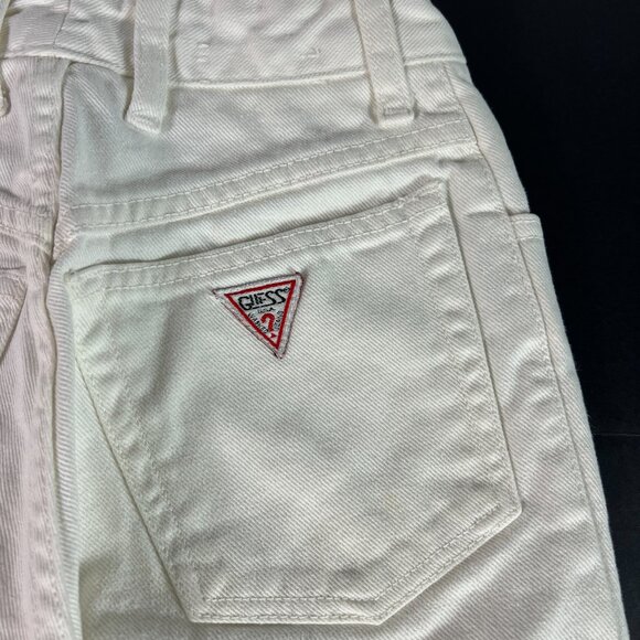 VTG 90s Guess Jeans Womens 24x30* High Rise Straight White Denim USA Made Tag 26 - Picture 10 of 16